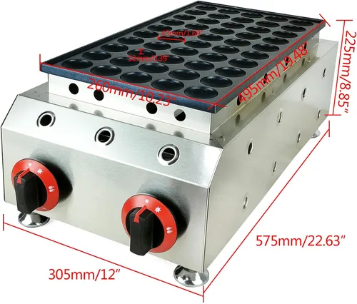 Vista 2 de Mini máquina para hacer panqueques, mini plancha de acero inoxidable, antiadherente, mini panqueques holandés, waflera comercial, waflera