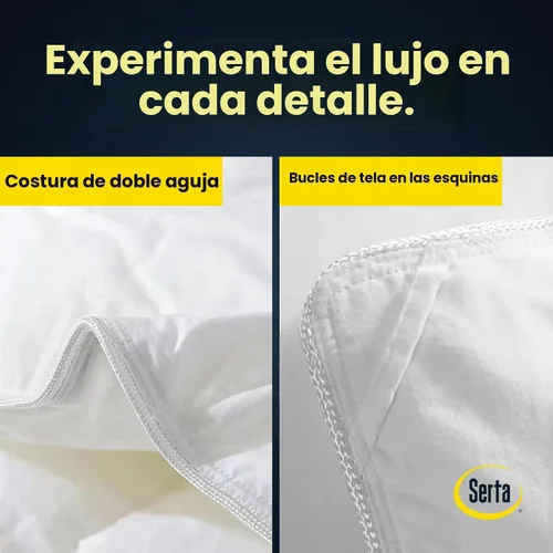 Vista 7 de [Usado] Serta Edredón de plumas de ganso de fibra de gran tamaño King Funda 100% algodón, edredón hipoalergénico de lujo para todas