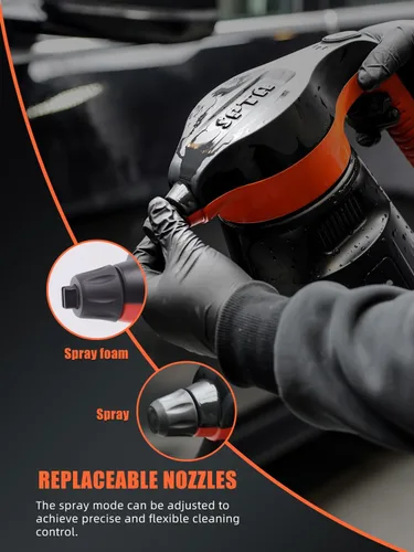 Vista 5 de SPTA Pulverizador de Espuma a Presión, 2.25L/76 oz Pulverizador Eléctrico de Jabón Presurizado Pulverizador de Espuma para Automóvil, Pulverizador