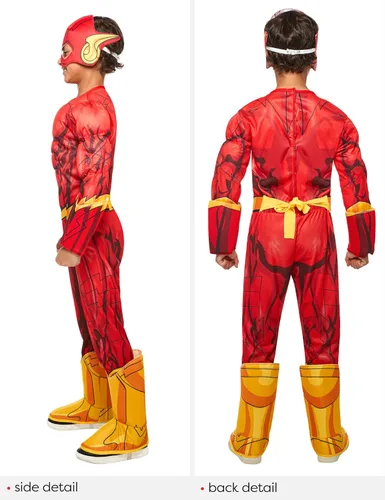 Vista 4 de Rubies at Party City DC Comics Superheroes: The Flash Costume for Kids, Boy's Costume