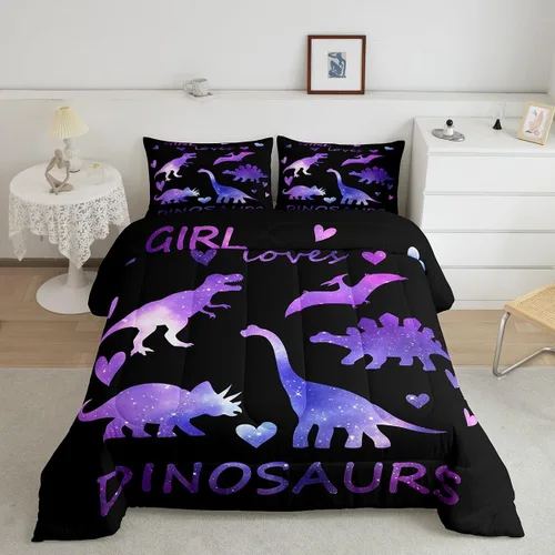 Vista 30 de Feelyou Juego de edredón de animales de zoológico, tamaño individual, juego de ropa de cama de animales de dibujos animados para niños, niñas