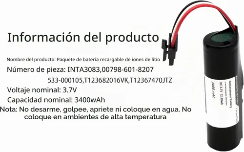 Vista 4 de Batería de repuesto para Logitech UE Boom/UE Boom2/UE Blast/UE Boom 3 Altavoz Bluetooth inalámbrico compatible con parte No Logitech