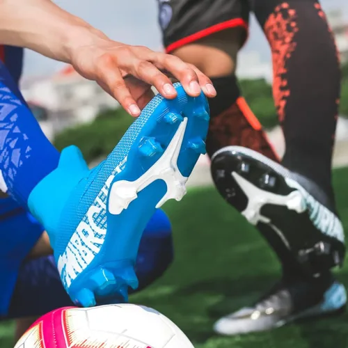 Vista 4 de Zapatos de fútbol para hombre, para exteriores, FGTF, atléticos, para interiores y jóvenes, para jugar al fútbol sala