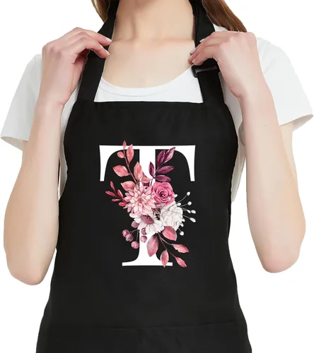 Vista 23 de Delantales Personalizados para Mujeres con Bolsillos, Lindos Delantales para Mujeres Chef de Repostería, Regalos de Cocina para el Cumpleaños de Mamá
