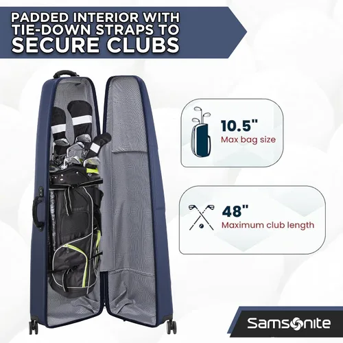 Vista 2 de Samsonite Tour Deluxe - Funda rígida para golf, bolsa de viaje de golf, carcasa ABS ligera y duradera, ruedas multidireccionales de 360 grados Verde