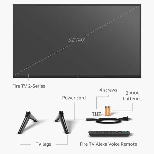Vista 6 de Amazon Fire TV 32″ Series 2 (último modelo) como nuevo. TV inteligente HD con control remoto por voz Alexa del Fire TV. Reproduce TV en vivo sin