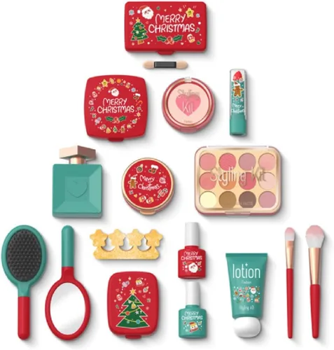 Vista 5 de Serena&Jewel Maquillaje de simulación para niños pequeños, juego de maquillaje de juguete para niños de 3 a 5 años, kit de maquillaje para niños