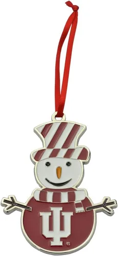 Vista 13 de Adorno navideño de metal con diseño de muñeco de nieve de Alabama Crimson Tide