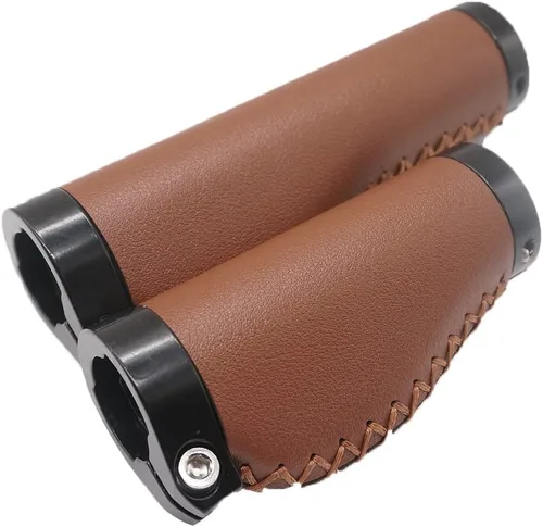 Vista 6 de Agarres para mango de bicicleta de 135/3.740 in, agarres largos/cortos, antideslizantes, de microfibra, de PVC, ergonómicos, cosidos a mano, casual