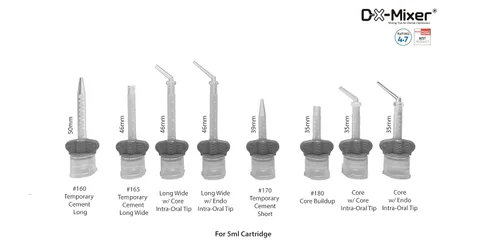 Vista 6 de 48pcs Dental Impression Mixing Tips DX-Mixer Color Alas (Temp. Cem. Short)