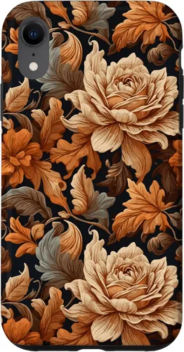 Vista 25 de Warm Colors of Autumn Stylish Design - Fall Flowers Pattern Case for iPhone 16