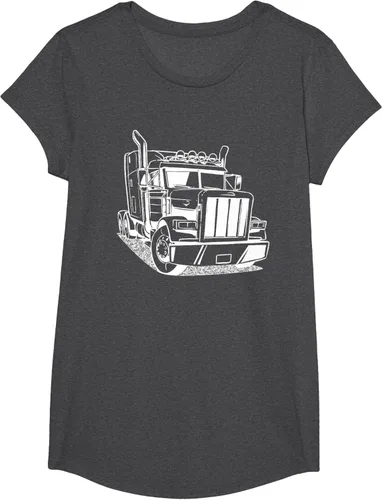 Vista 75 de Diesel Big Rig 18 Wheeler - Camiseta de camionero para camionero, Negro, S