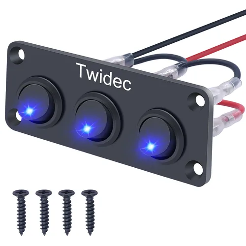 Vista 12 de Twidec/5 piezas Interruptor basculante redondo de 12V ON/OFF/ON AC 6A/250V 10A/125V SPST 3 pines 3 posiciones interruptor de palanca para coche
