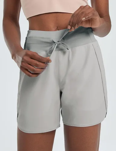 Vista 3 de BALEAF Women's 5" Running Shorts Unlined Athletic Workout Shorts Zipper Pocket