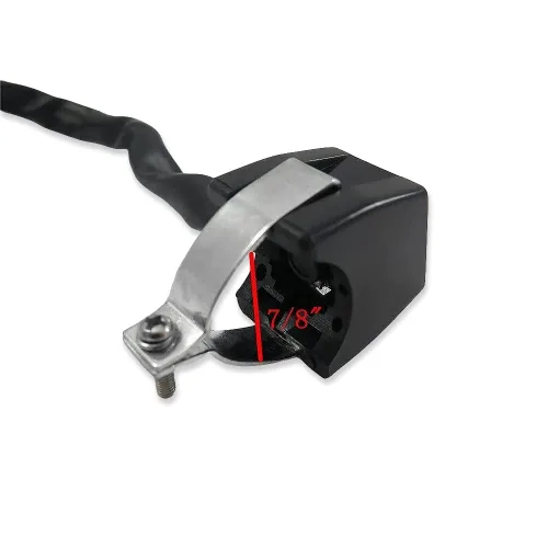 Vista 2 de XH1700C-007 Universal Amarillo 7/8 Pulgadas Manillar Arrancador/Kill Cut Off Stop Interruptor Botón Compatible con Motocicletas ATV Scooters Motos