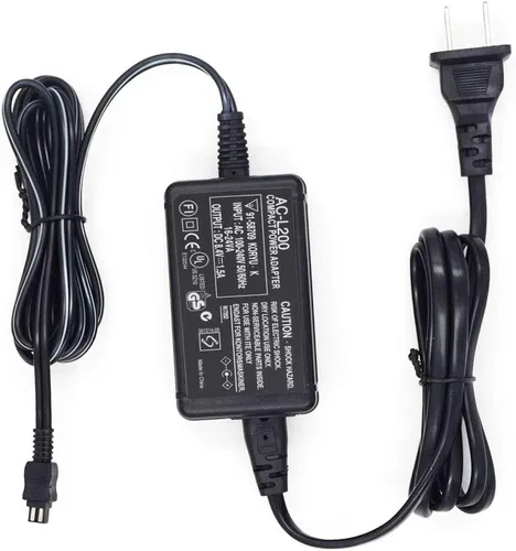 Vista 2 de Cargador adaptador de corriente alterna AC-L200 para videocámara Sony Handycam DCR-SX, DCR-SR, DCR-HC, DCR-PC, DCR-DVD, DCR-IP, HDR-CX, HDR-XR