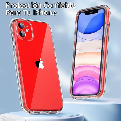 Vista 5 de COOLQO Funda para iPhone 11 con protectores de pantalla, protección contra caídas de grado militar, doble capa de protección resistente a prueba