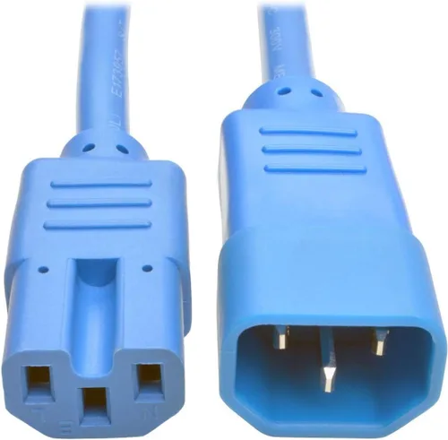 Vista 14 de Tripp Lite Cable de extensión de alimentación resistente de 6 pies, C14 a C15, 15A, 14 AWG, rojo (P018-006-ARD)