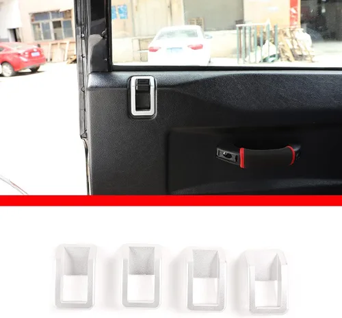Vista 9 de Cubierta de bloqueo de puerta de automóvil de aleación de aluminio para Land Rover Defender 90 110 130 2004-2019 Accesorios de repuesto