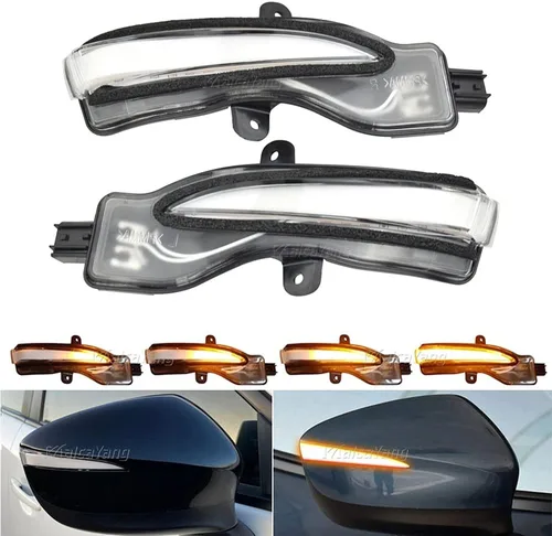 Vista 6 de Espejo lateral intermitente intermitente luz intermitente para Mazda CX-3 2015-2019, CX-4 2017-2018, CX-5 2016 Luz intermitente del espejo trasero