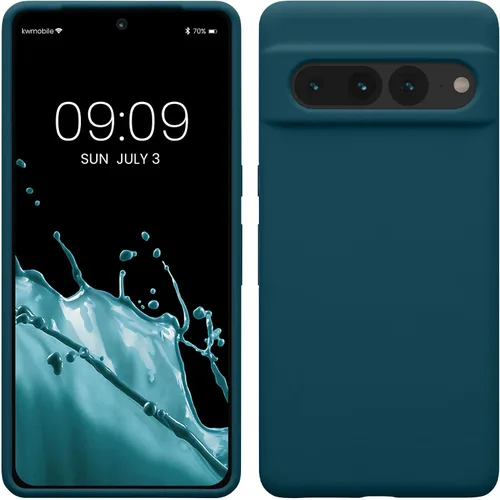 Vista 18 de kwmobile Funda compatible con Google Pixel 7 Pro - Funda de silicona TPU con acabado suave - Piedra antigua