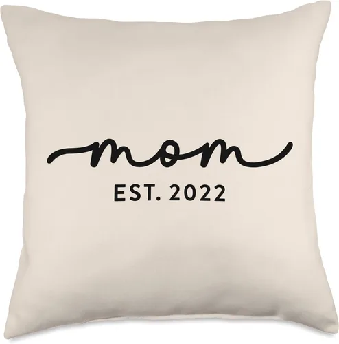 Vista 4 de Mom Est 2022 Custom Mom Personalized Mother’s Day Customized Throw Pillow