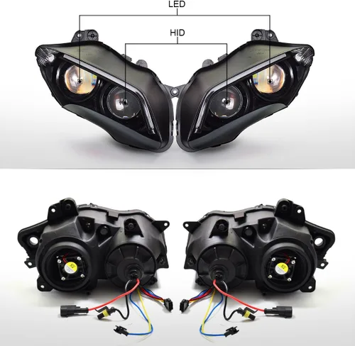 Vista 9 de Faro delantero KT R1 2007-2008, ojo de demonio azul