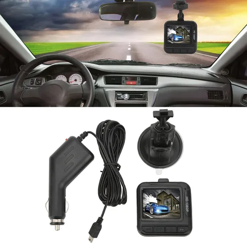 Vista 9 de Cámara frontal para salpicadero, pantalla de 1.6 pulgadas, sensor de detección de movimiento de 1080P, grabadora de conducción de automóvil, tarjeta