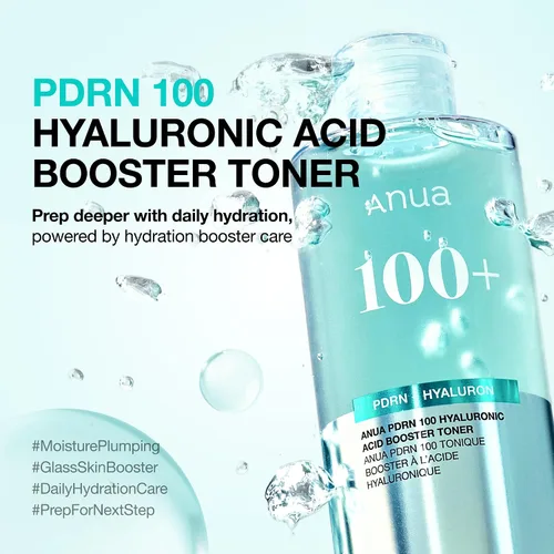 Vista 2 de ANUA PDRN 100 Tónico Potenciador de Ácido Hialurónico, Tónico facial hidratante para pieles secas y sensibles, ADN de salmón con efecto tensor