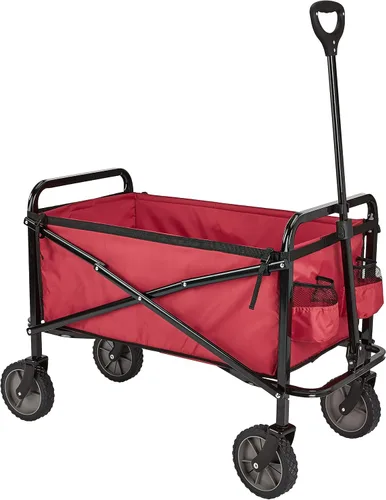 Vista 9 de Amazon Basics - Carro plegable resistente para exteriores, para deportes al aire libre, con capacidad de peso de 265 libras, para acampar, jardín