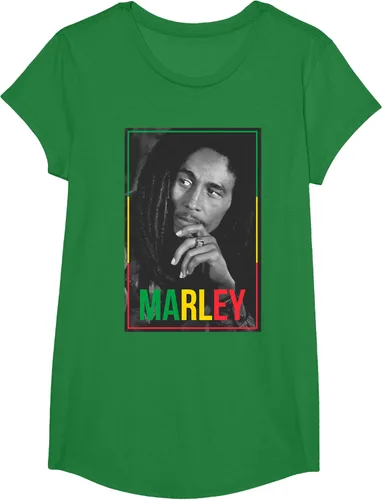Vista 44 de Camiseta blanca oficial de Bob Marley Photo S Negro