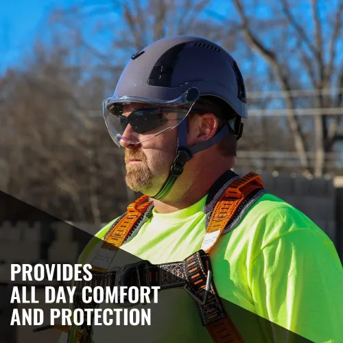 Vista 5 de APEX ANSI Z89.1 Tipo 1 Casco de Seguridad para Construcción con Viseras Adicionales