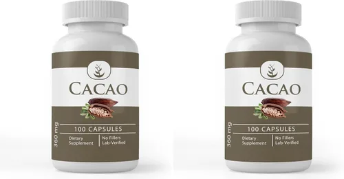 Vista 8 de Ingredientes originales puros, cápsulas de cacao, 100 cápsulas Para el bienestar diario, cápsulas convenientes y fácil adición a tu rutina diaria