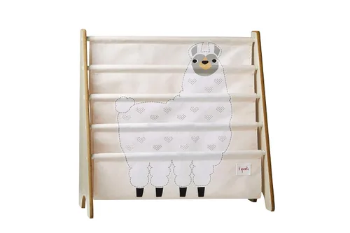 Vista 5 de 3 Sprouts Book Rack – Kids Storage Shelf Organizer Baby Room Bookcase Furniture, con estampado de león