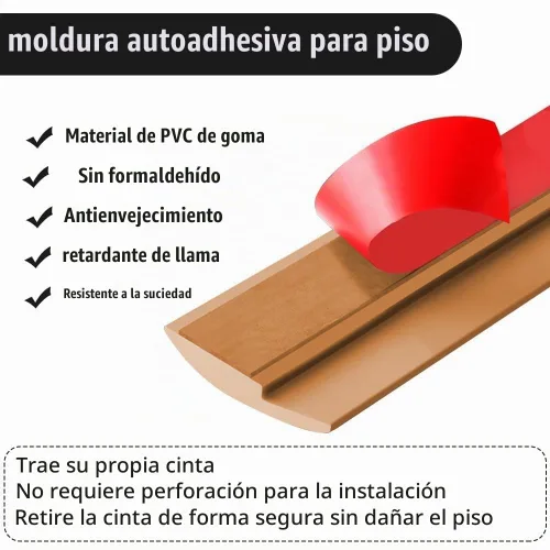 Vista 4 de Tira de transición de piso de 10 pies de alfombra a baldosa tira