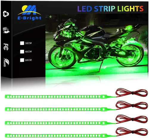 Vista 8 de YM E-Bright Tiras de luces LED azules para automóviles, 30CM luces impermeables de bajo resplandor para automóvil, motocicletas, carrito de golf