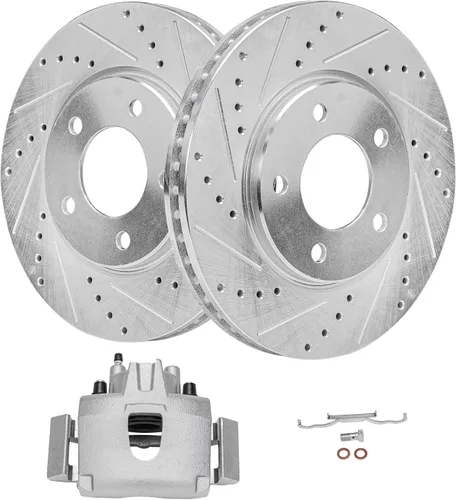 Vista 42 de Detroit Axle - 4WD - Rotores de disco delantero de 13.031 in de repuesto para Ford Excursion F-250 F-350 Super Duty 1999-2004 - Juego de 3 piezas