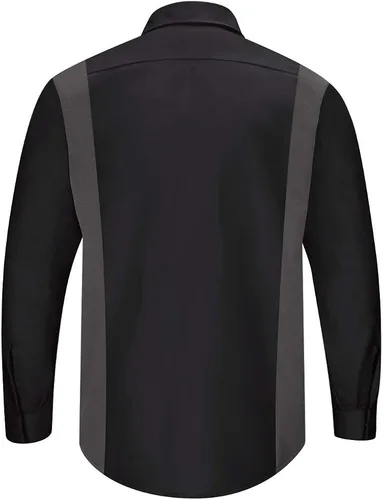 Vista 2 de Red Kap Camiseta de manga larga Performance Plus Shop para hombre con tecnología Oilblok