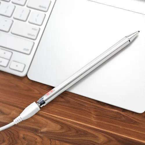 Vista 7 de BoxWave Stylus Pen Compatible with Blackview A53 Pro - AccuPoint Active Stylus (2-Pack), Electronic Stylus with Ultra Fine Tip - Metallic Silver