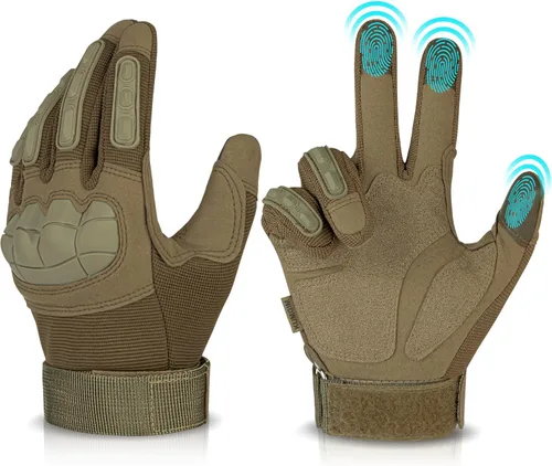 Vista 9 de KUMGIM Guantes tácticos para hombre, guantes militares de combate para motocicleta, guantes negros Airsoft para pantalla táctil para Airsoft al aire
