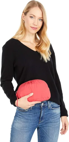 Vista 7 de Cole Haan Chaqueta de lluvia con capucha plegable con lazo trasero para mujer