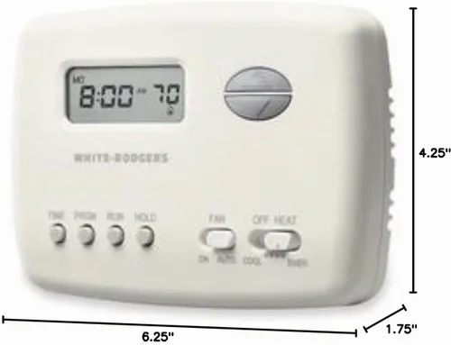 Vista 2 de White-Rodgers 1F78-151 termostato programable digital 5/2 días con manejo de energía, 1F78-151