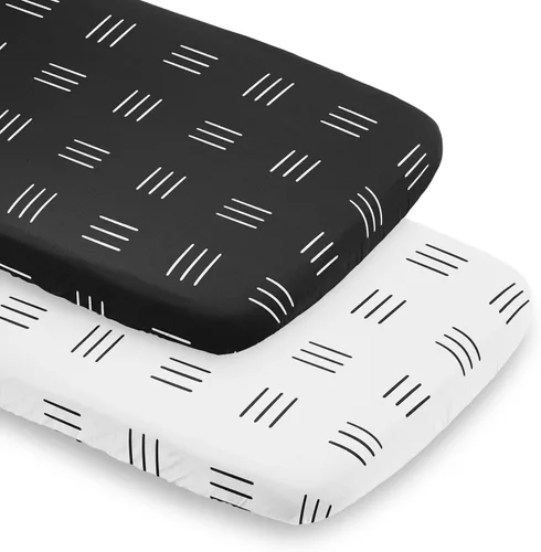Vista 7 de Sweet Jojo Designs Mini sábana bajera para cuna de niño y niña, color blanco y negro, para cuna, portátil, paquete de cuna y juego, diseño