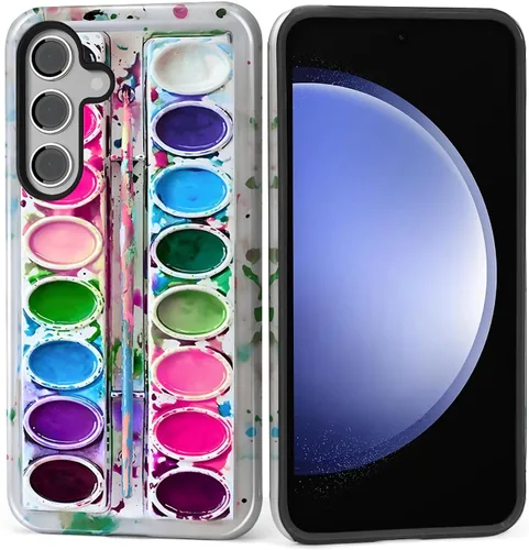 Vista 65 de Funda para Samsung Galaxy S23, Funda Híbrida Resistente 2 en 1 de Cuerpo Completo Resistente a Golpes con Protección Brillante para Samsung Galaxy