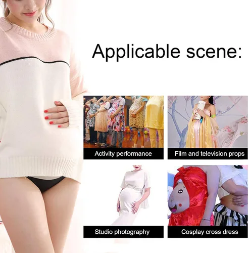 Vista 2 de Vientre falso de embarazo, silicona artificial flexible para adultos, vientre falso para embarazadas, vientre falso para embarazo, abdomen falso