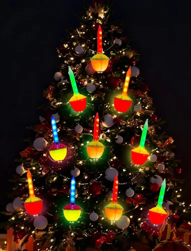Vista 4 de Bombillas de repuesto de luces de burbujas de Navidad, bombillas de repuesto de luces LED tradicionales vintage de burbujas E12/C7, base