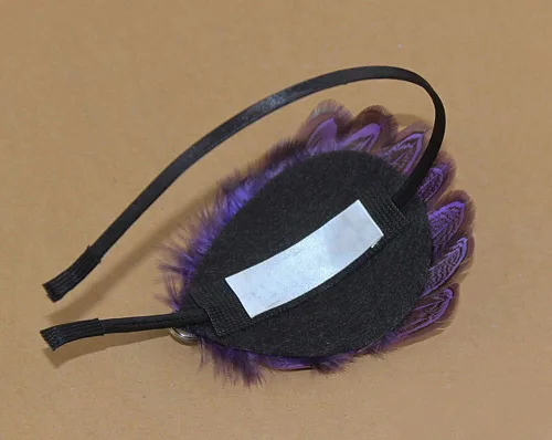 Vista 3 de Tocado para mujer, estilo vintage, con hebilla de latón, accesorio para el pelo, Azul Royal