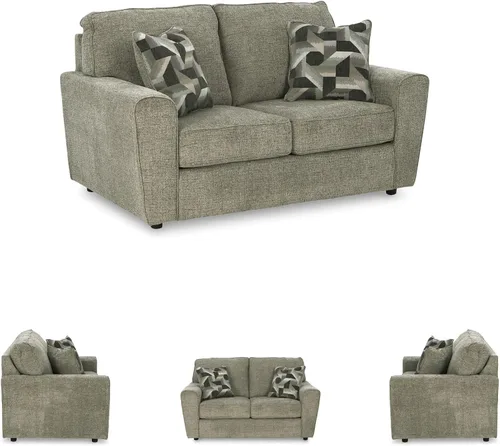 Vista 7 de Signature Design by Ashley Cascilla Sofá biplaza casual, gris claro