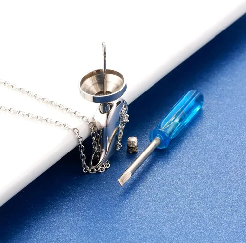Vista 5 de Collar de urna de lágrima de plata de ley 925 para cenizas, árbol genealógico, recuerdo, cremación, joyería conmemorativa para mujeres, Plata