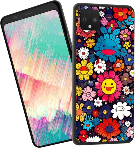 Vista 74 de Funda delgada para Google Pixel 4 XL, funda delgada de silicona de TPU suave a prueba de golpes para Google Pixel 4 XL, gato negro luna estrellada